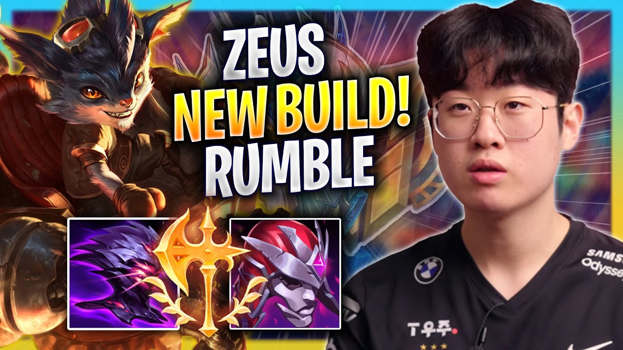 ZEUS TRIES NEW RUMBLE BUILD! - T1 Zeus Plays Rumble TOP vs K'sante! | Season 2023
