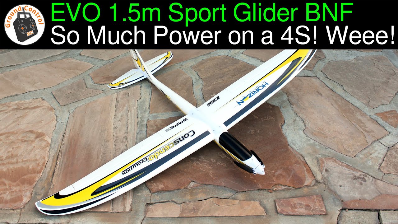So Much Power on a 4S LIPO! Weeee!!! Conscendo Evolution 1.5m Wingspan High Performance Sport Glider