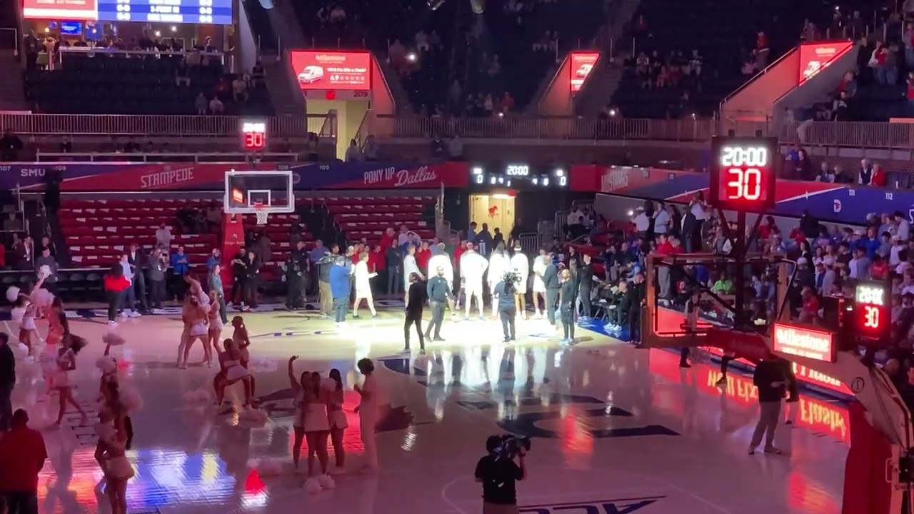 SMU Mustangs MBB intro Video & Starting 5 Lineup 🆚 Notredame