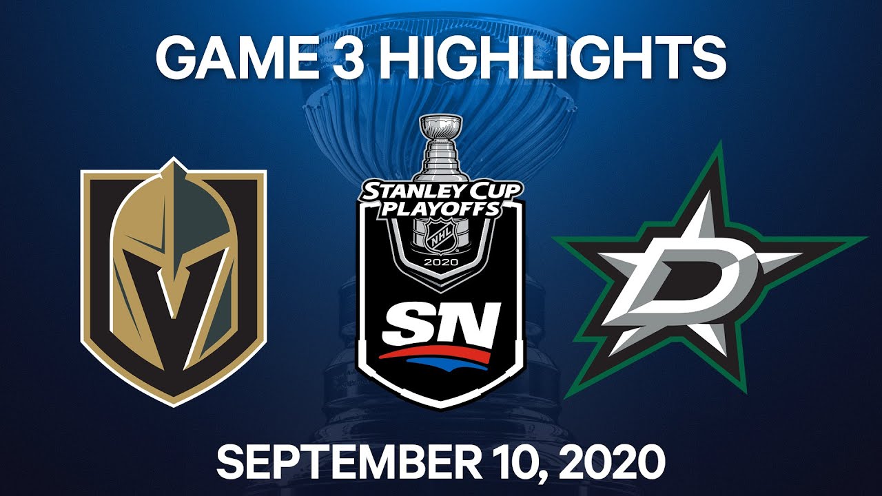 NHL Highlights | 3rd Round, Game 3: Golden Knights vs. Stars – Sep. 10, 2020