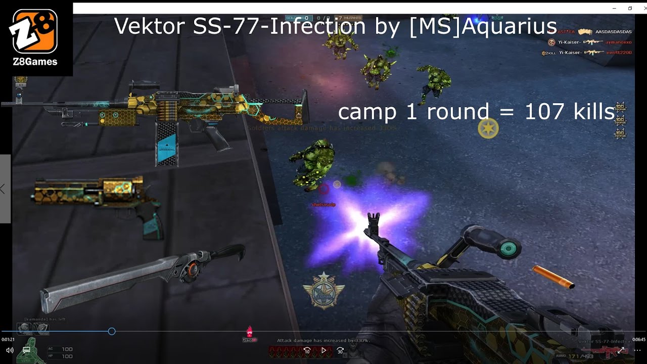 Crossfire NA: Vektor SS-77-Infection | Hero Mode X Gameplay #1 round = 107kills