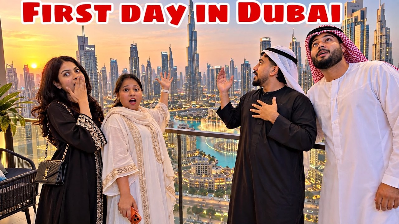 पहली बार Dubai देखते ही ये लोग पागल हो गए 🤪 FIRST DAY IN NEW COUNTRY !