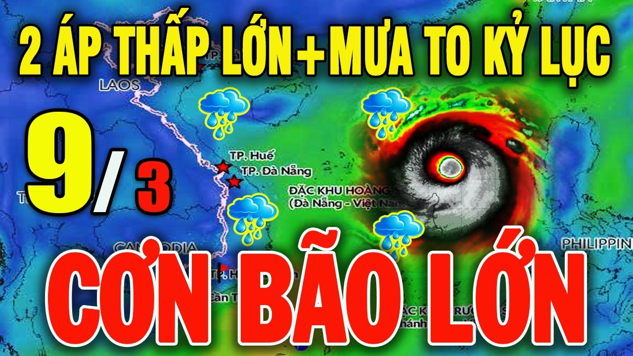 🔴[Trực Tiếp] TIN BÃO KHẨN 9/3: Áp thấp , gió mạnh,mưa rét diện rộng#baoso1 #thoitiet