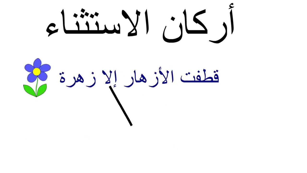 أول درس نحو للصف التاسع- المستثنى بإلا