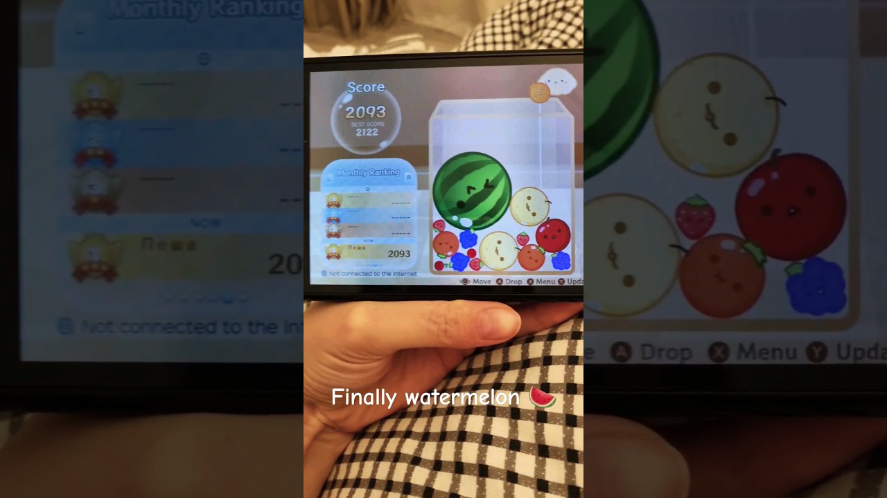 finally, a watermelon in suika game Nintendo Switch 🎮