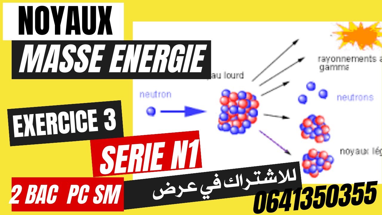 Noyaux masse énergie- 2BAC SM PC-  Exercice 3