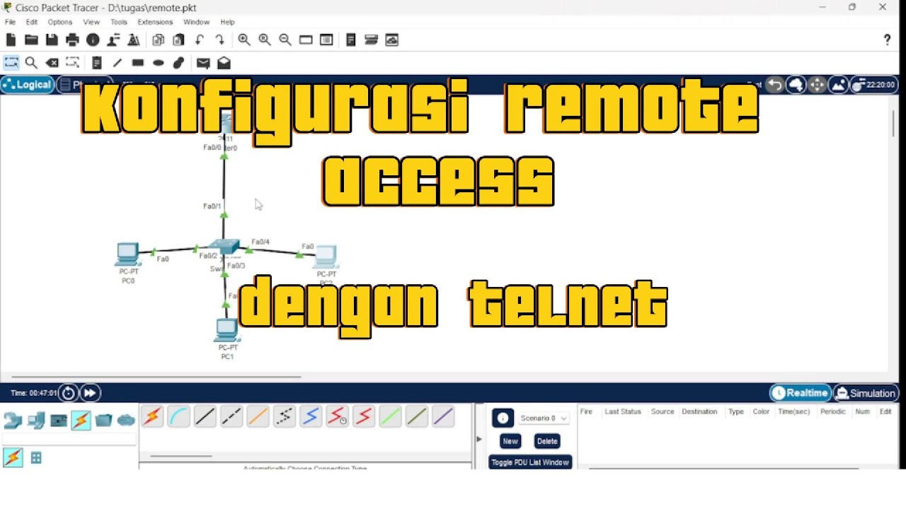 Tutorial configuration remote access dengan telnet!!!