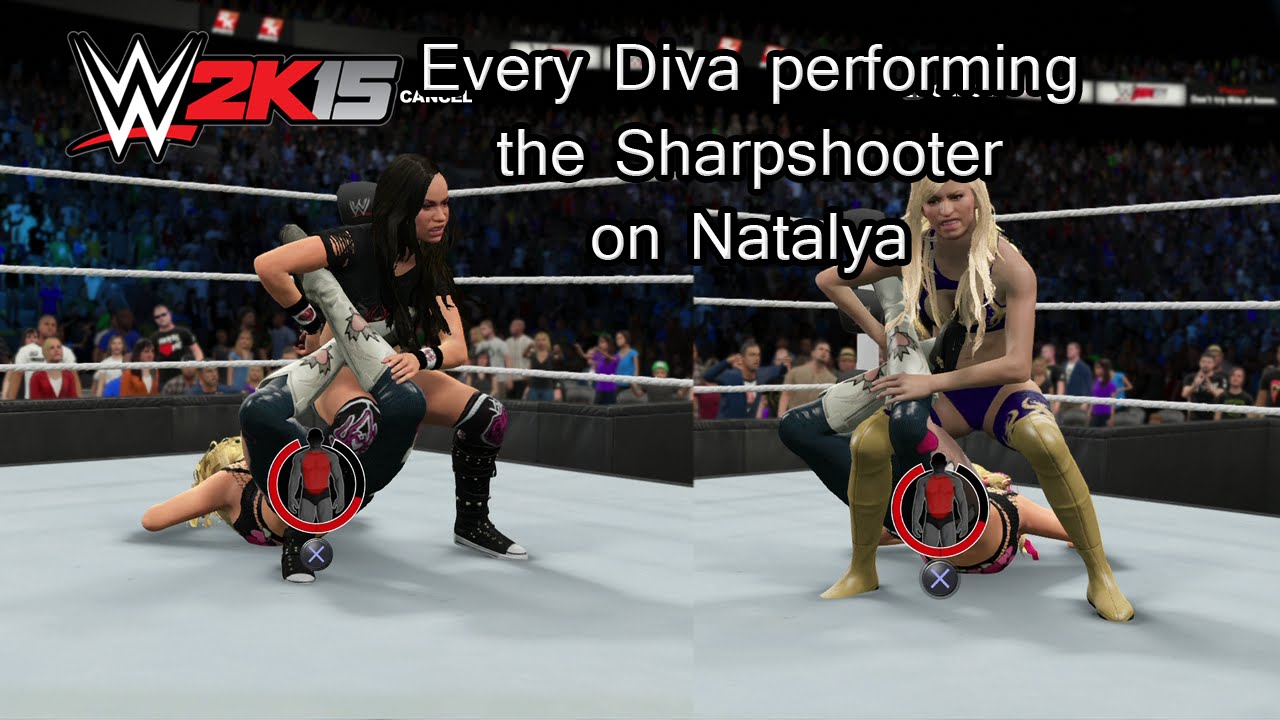 WWE 2K15 (PS4) Every Diva performing the Sharpshooter on Natalya