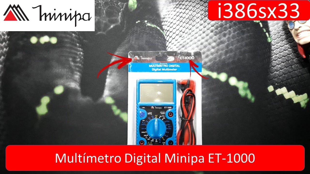 Mult&iacute;metro Digital Minipa ET 1000