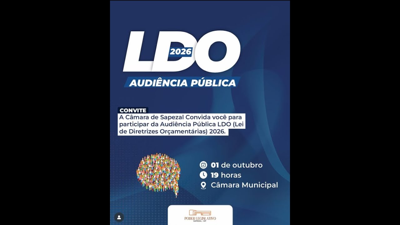 Audi&ecirc;ncia P&uacute;blica - LDO / 2026