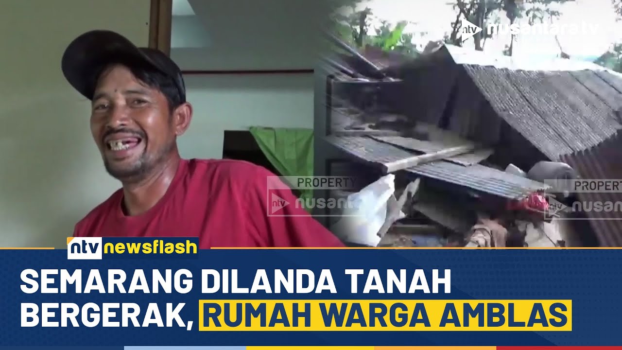 Ngeri! Rumah Nyaris “Masuk Tanah” Akibat Tanah Bergerak Imbas Hujan Deras di Semarang | NEWSFLASH