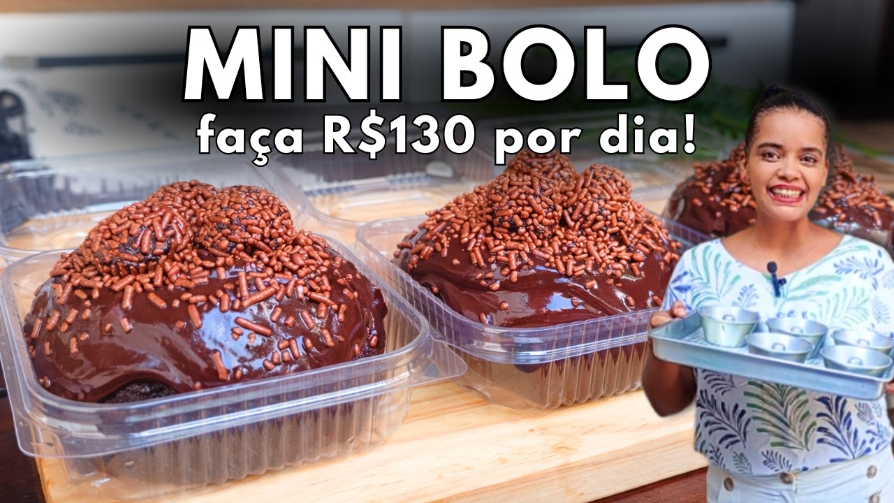 GANHE R$130 por dia vendendo apenas 1 receita de mini bolo!