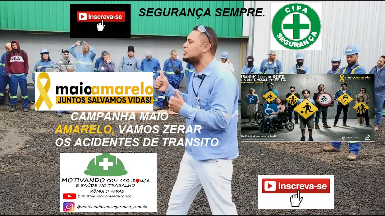 DDS/Palestra motivacional sobre: Campanha Maio Amarelo, zero acidentes no transito (Rômulo Veras)