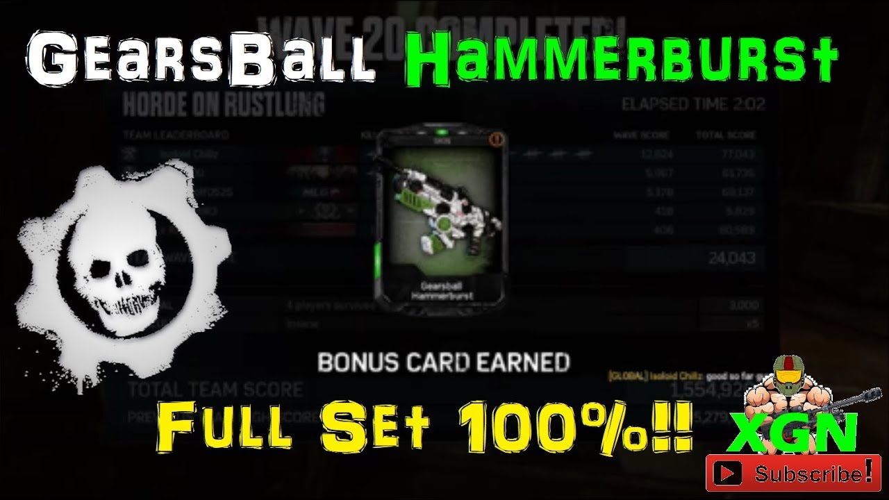 Gears of War 4 how to unlock Gearsball Hammerburst skin, Trackerball Horde gameplay!