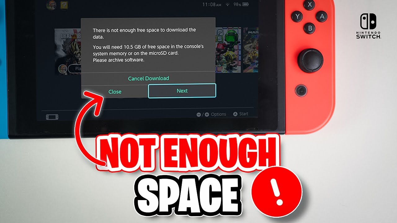 Как исправить ошибку &laquo;Недостаточно свободного места&raquo; на Nintendo Switch 🔥 | Быстро освободите хра...