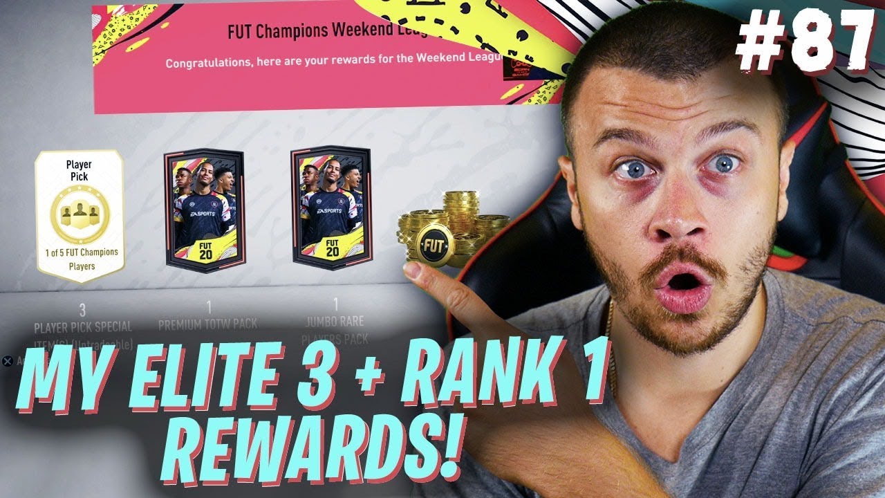 FIFA 20 MY ELITE 3 FUT CHAMPIONS AND RANK 1 DIVISION 1 RIVALS REWARDS!