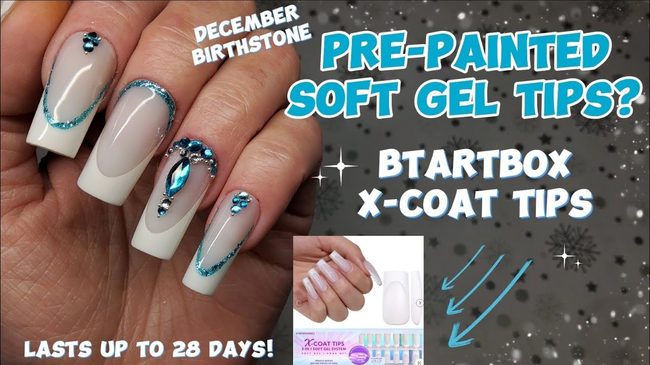 BEST GEL-X SYSTEM? | BTARTBOX PRE-PAINTED GEL TIPS | DECEMBER BIRTHSTONE NAILS! @btartboxnails