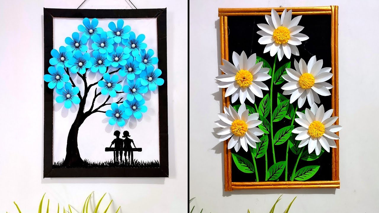 Amazing paper craft wall hanging ideas | Diy Paper flower wall hanging | Easy Home decoration ideas