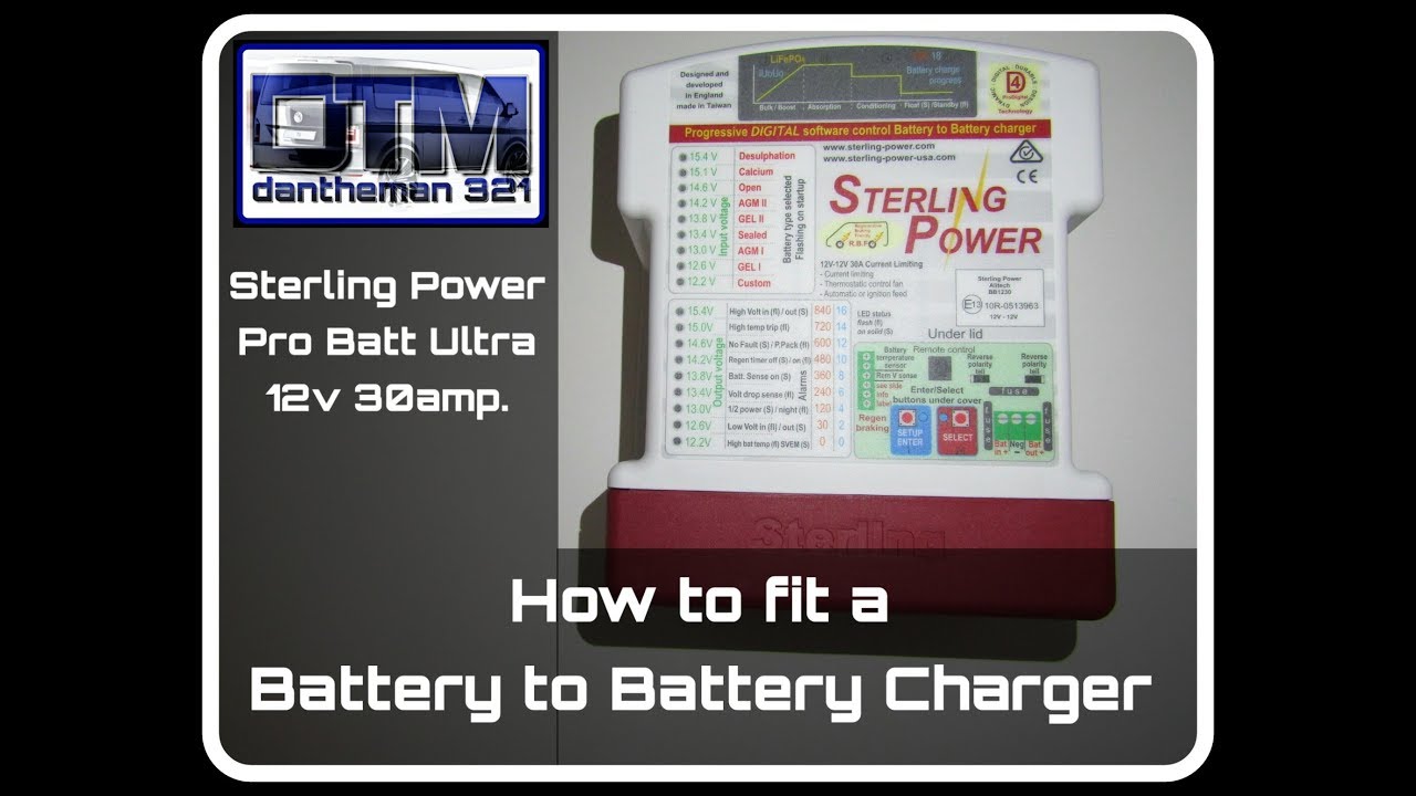 Как подключить аккумулятор к зарядному устройству Sterling Power Pro Batt Ultra