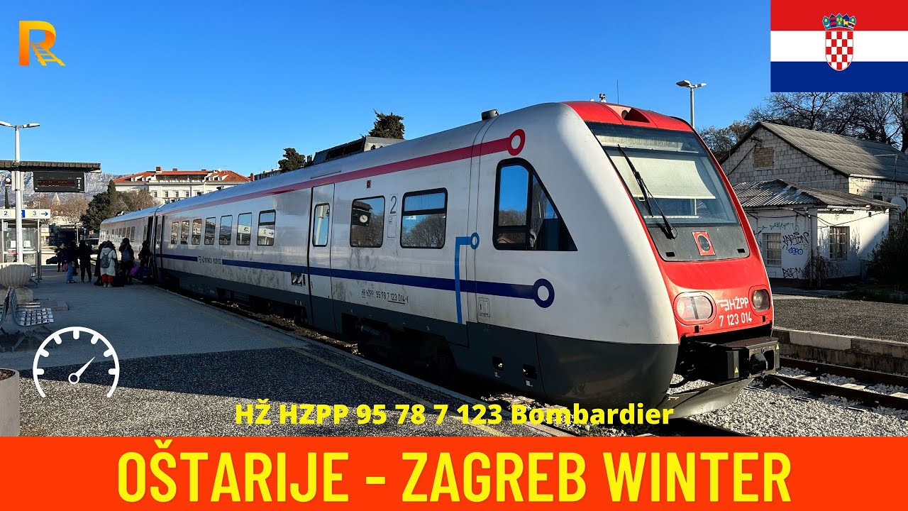 Cab Ride Split - Zagreb (Part 3) from Oštarije (Croatia Railways) train drivers view 4K