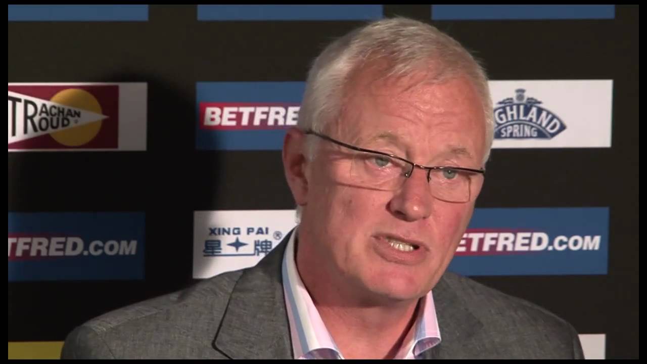 Barry Hearn on John Higgins speaking at The Betfred.com World Snooker Championships (3 of 4)