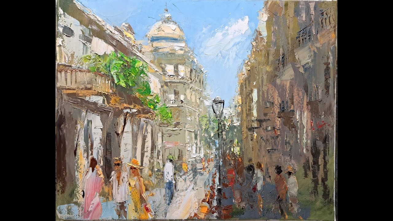 Baku palette knife oil painting Vugar Mamedov  #art #painting  #acrylicpainting #oilpainting