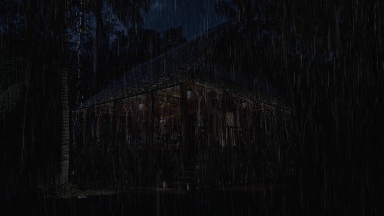 Perfect Rain Sounds for Sleeping | Steady Night Rain with Light Thunder Ambience