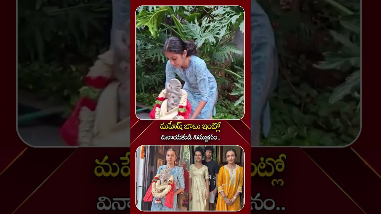 మహేష్ బాబు ఇంట్లో వినాయకుడి నిమజ్జనం |#ganeshchaturthi #ganeshvisarjan #trending #vmedianews