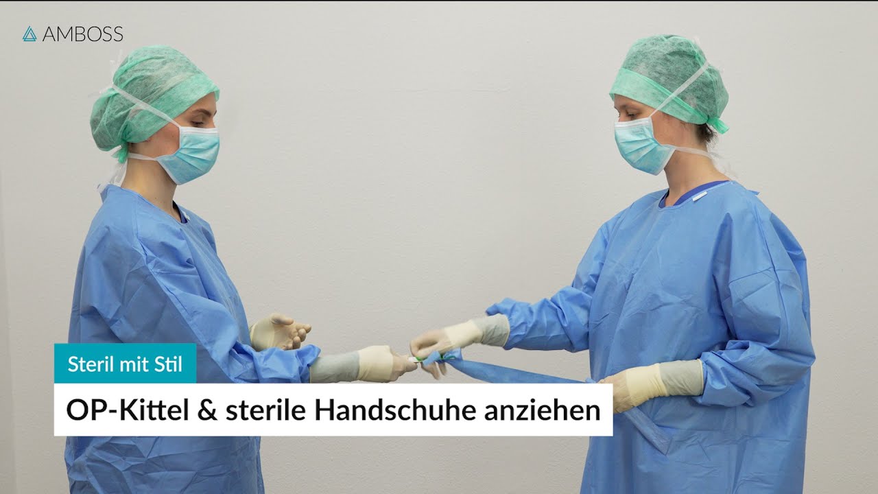 OP-Kittel und sterile Handschuhe anziehen | AMBOSS