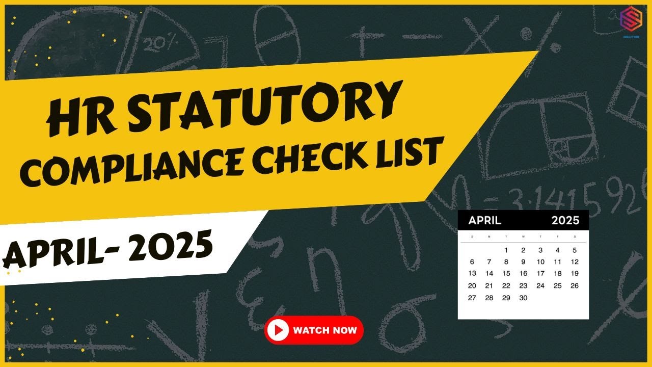 HR Statutory Compliance Calendar April 2025 | 