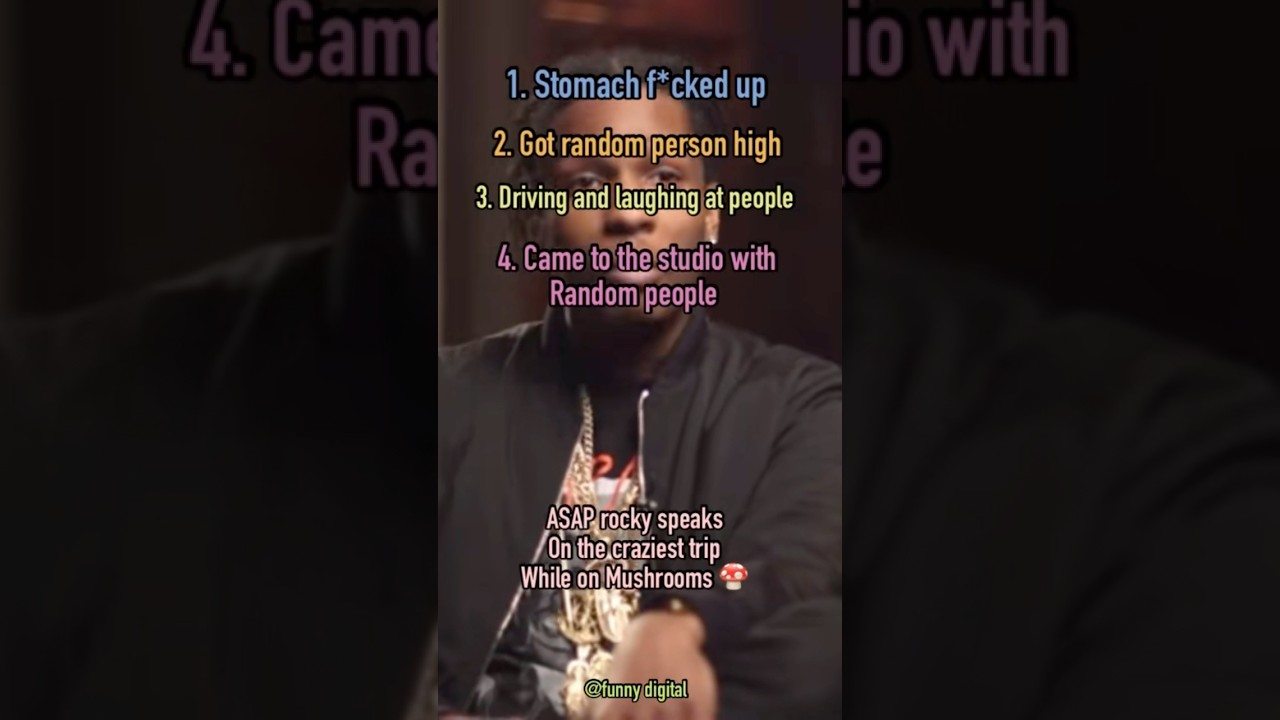 Asap rocky on the craziest Magic mushroom high experience 😭😵&zwj;💫 #asaprocky #rap