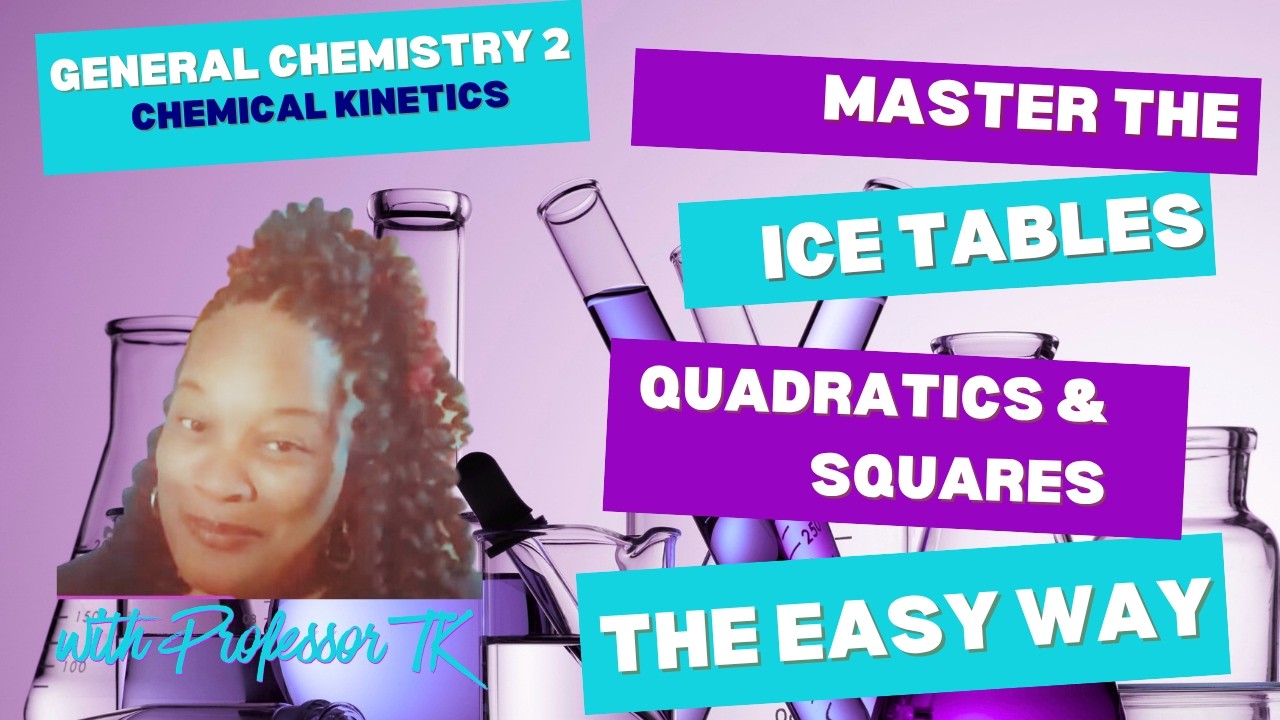 Stop Struggling With ICE Charts! Gen Chem 2 Equilibrium (Quadratics & Perfect Squares)