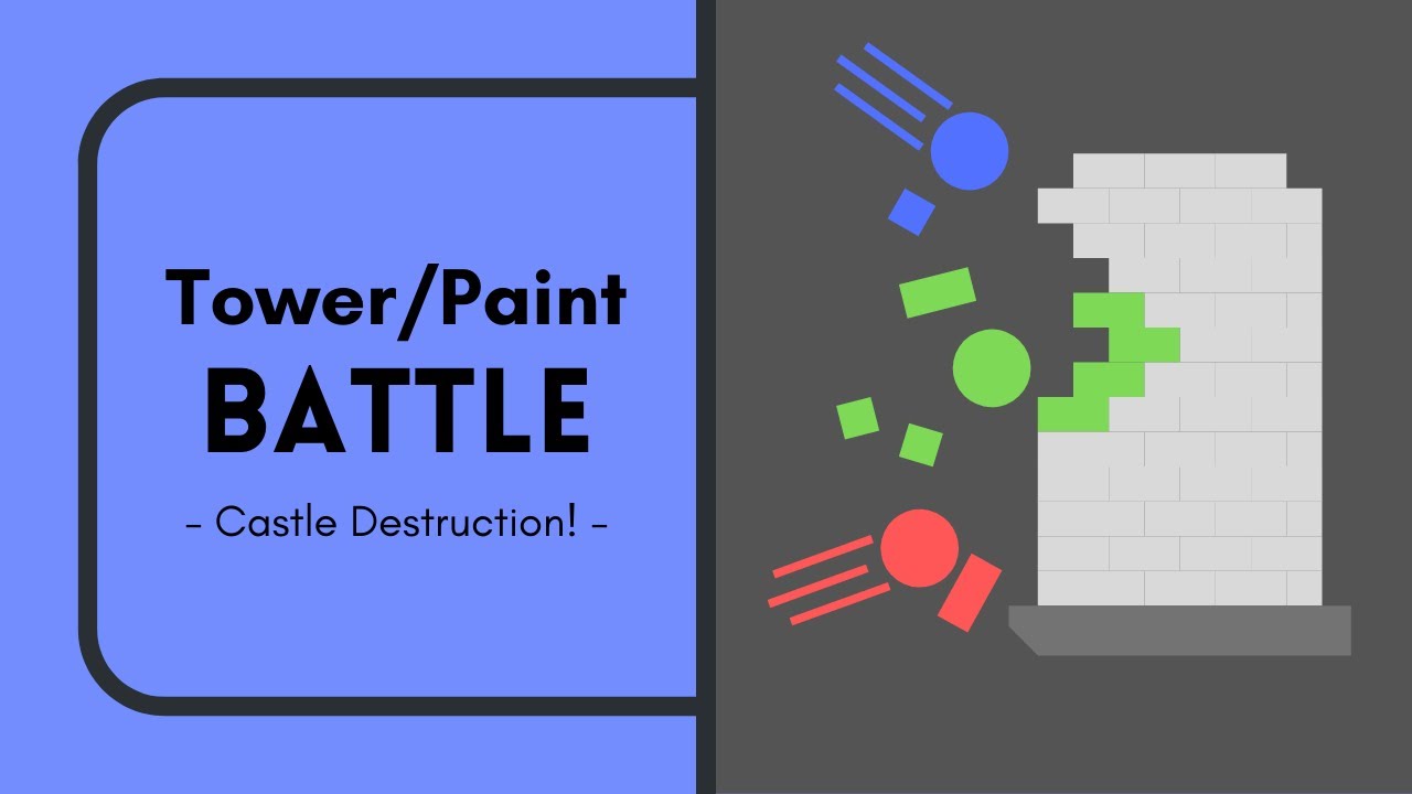 Tower Paint Battle! - Destroy the Tower - 3 colors