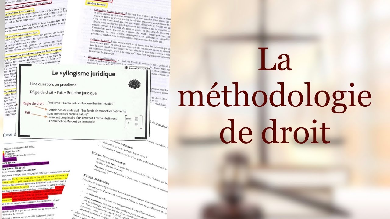 LA MÉTHODOLOGIE (JURIDIQUE) I ACTU DROIT