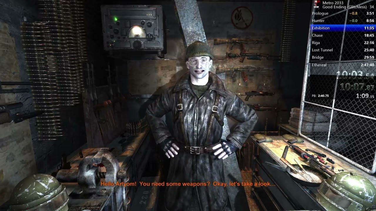 Speedrun Metro 2033 Good Ending Glitchless 