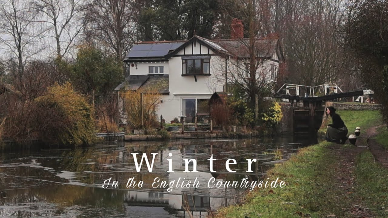 English Canal in Winter: Countryside Vlog, Slow living