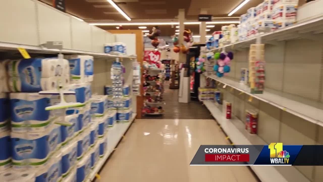 Shoppers again stock up on paper products, leaving store shelves bare