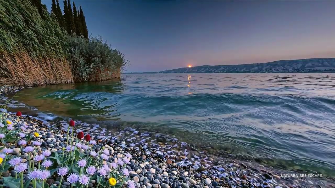 Relaxing 🌊  Sea of Galilee Kinneret Vibe | Sleep Calm Study Focus | 4K 8 Hour 😴