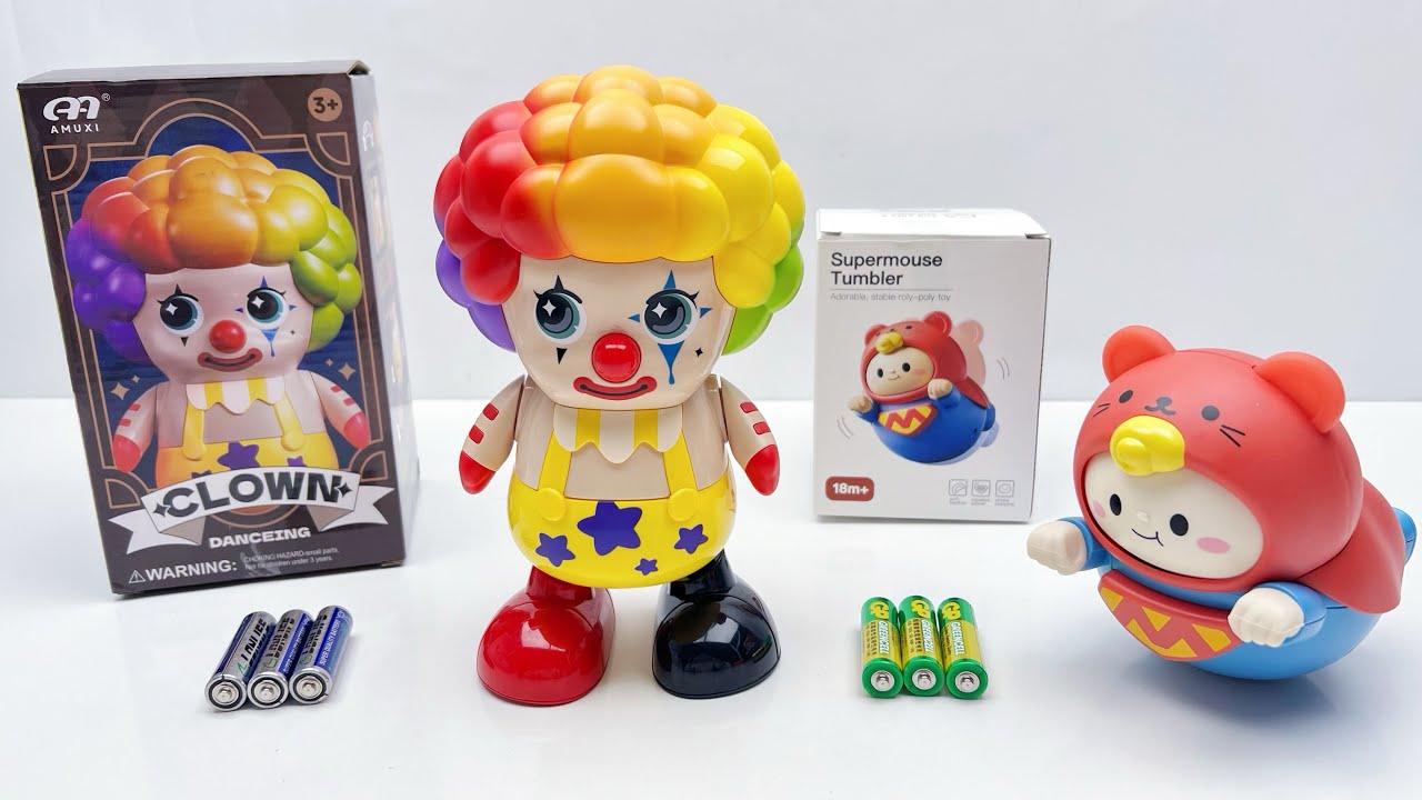 Electric Toy Unboxing and Review | Dancing Clown 🤡 | Tumbler Superman 🦸🏻 | Mechanical Fish 🐟 | ASMR 