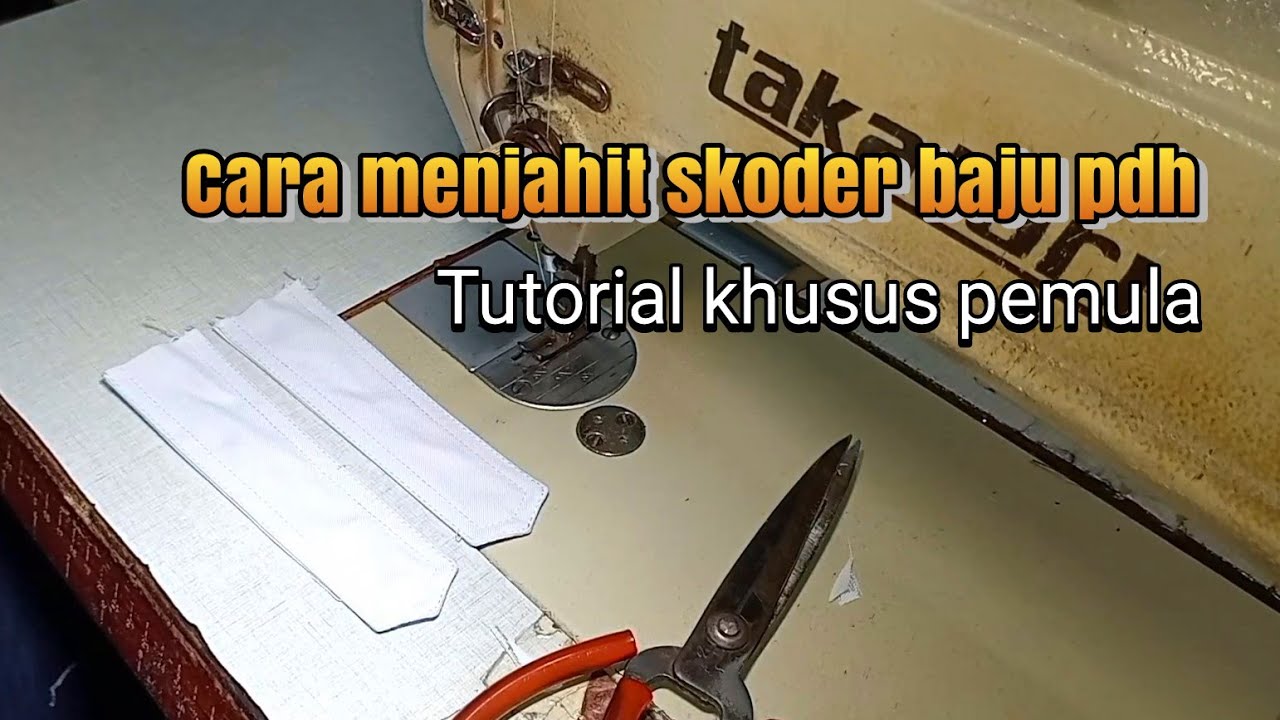 Cara menjahit skoder baju pdh || cara mudah membuat skoder untuk pemula