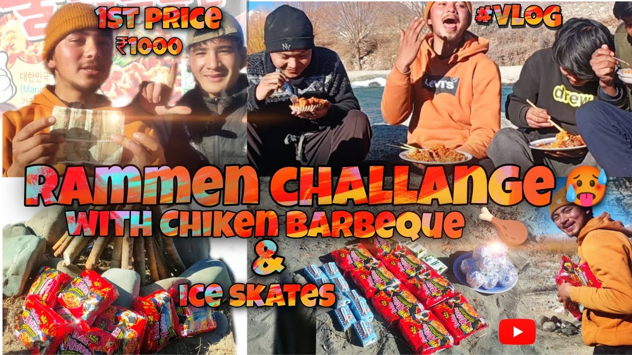 2X SPICY 😂 RAMMEN ❣️ CHALLANGE 🥵 WITH CHIKEN BARBEQUE 🍗 | STAKNA UNITED #ladakhivlogger #funny #ASMR
