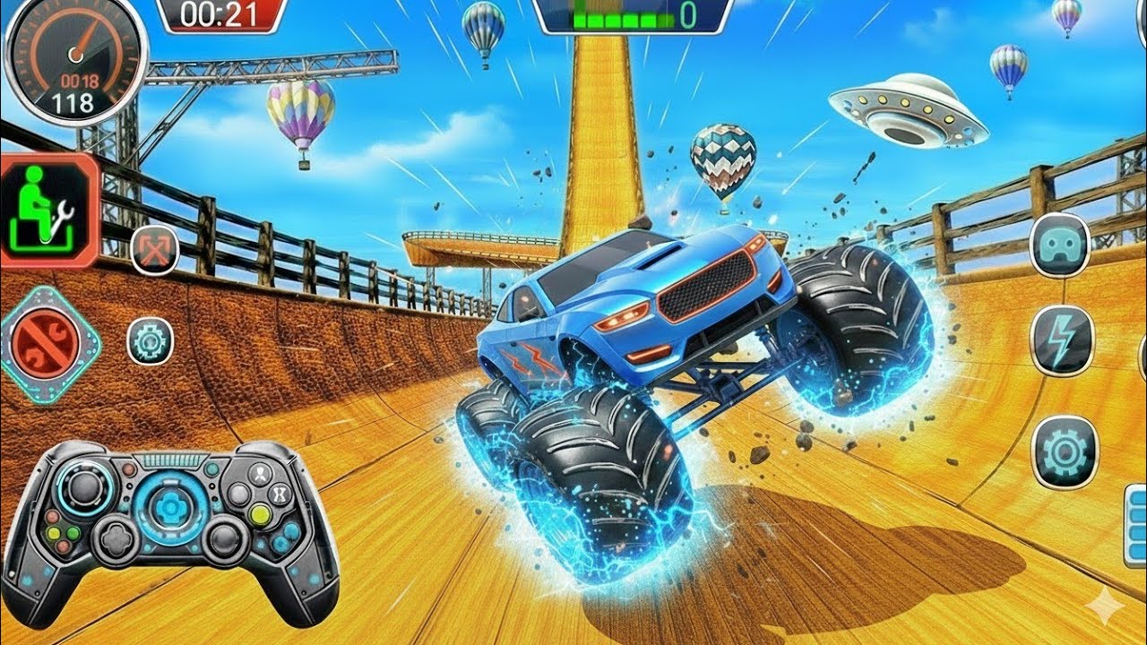 Monster Truck Mega Ramp Impossible Driver - Mega Ramp Car Stunt Master Simulator - Android Gameplay