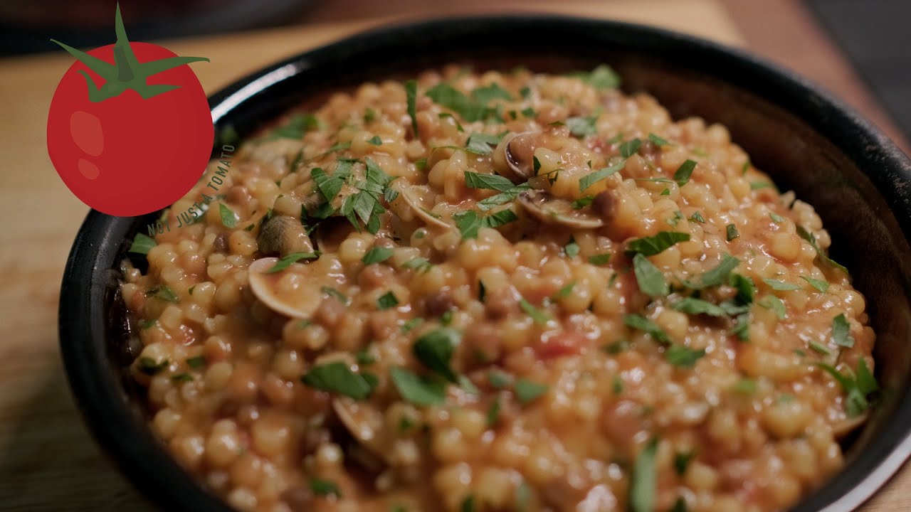 Fregola con Vongole | Fregola Sarda with Vongole Clams | Seafood Fregola
