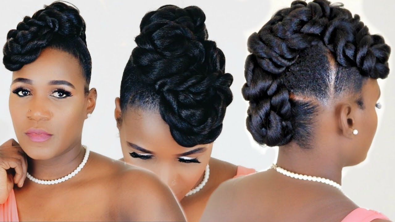 TWISTED FAUX HAWK UPDO | EZ TWIN BRAID |TOYOKALON