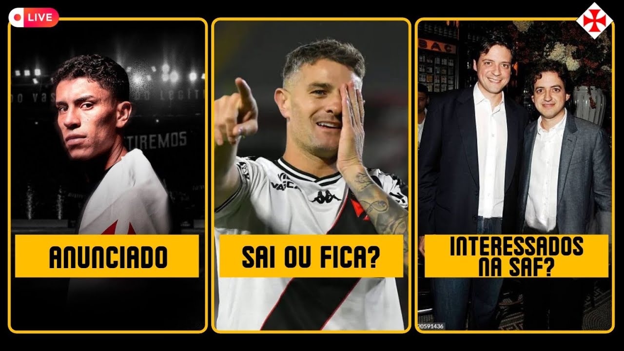 Dia agitado no Vasco: investidor bilion&aacute;rio, novela Vegetti e Rojas confirmado