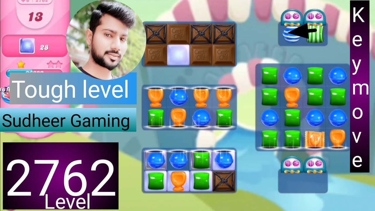 Candy crush saga level 2762 । Tough level । No boosters । Candy crush  2762 । Sudheer Gaming tips