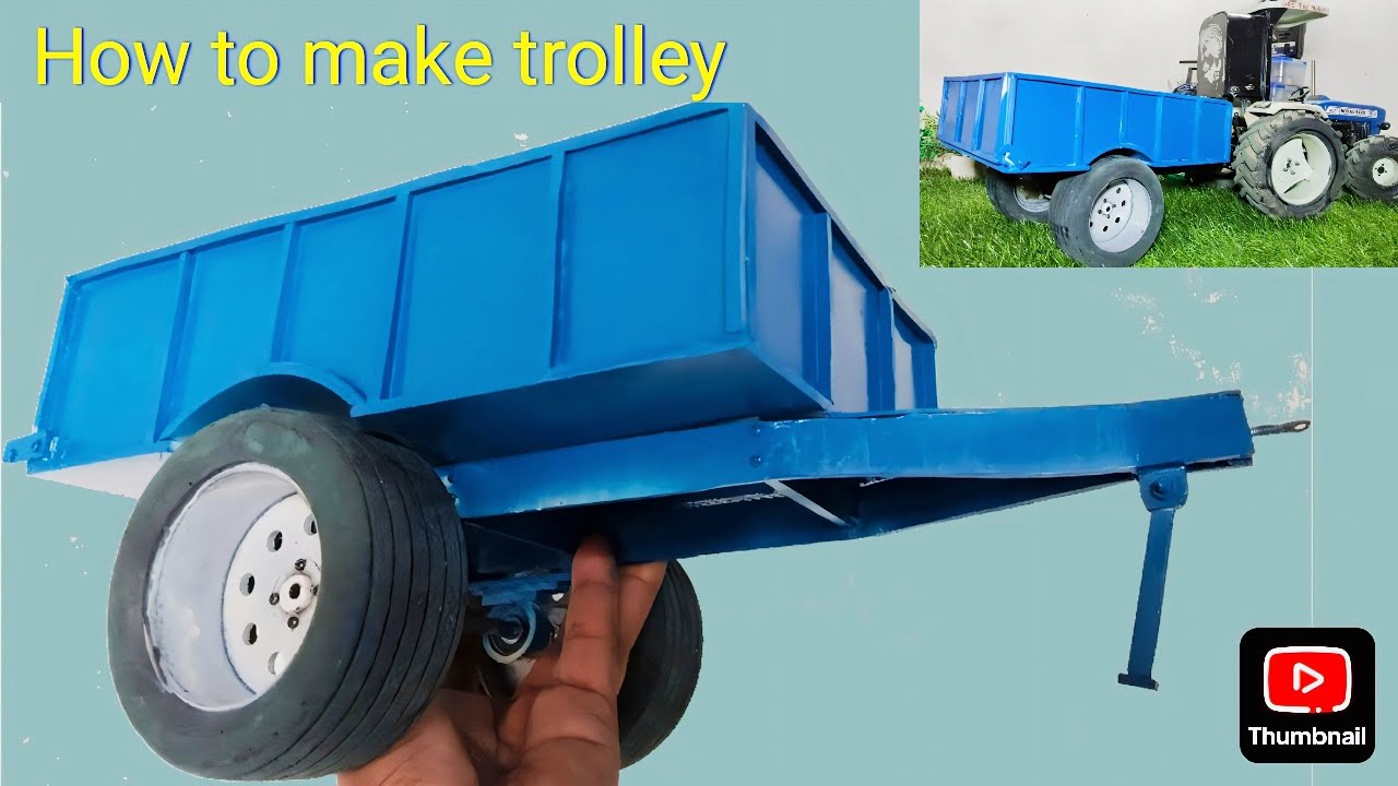 How to make trolley for rc tractor / Ghar pr trolley kaise banaye #tractor #diyproject #youtube