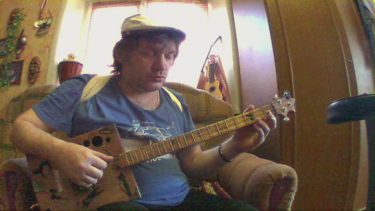 Cigar Box Guitar -  Easy Blues GDG lesson 6  - Андрей Кельин