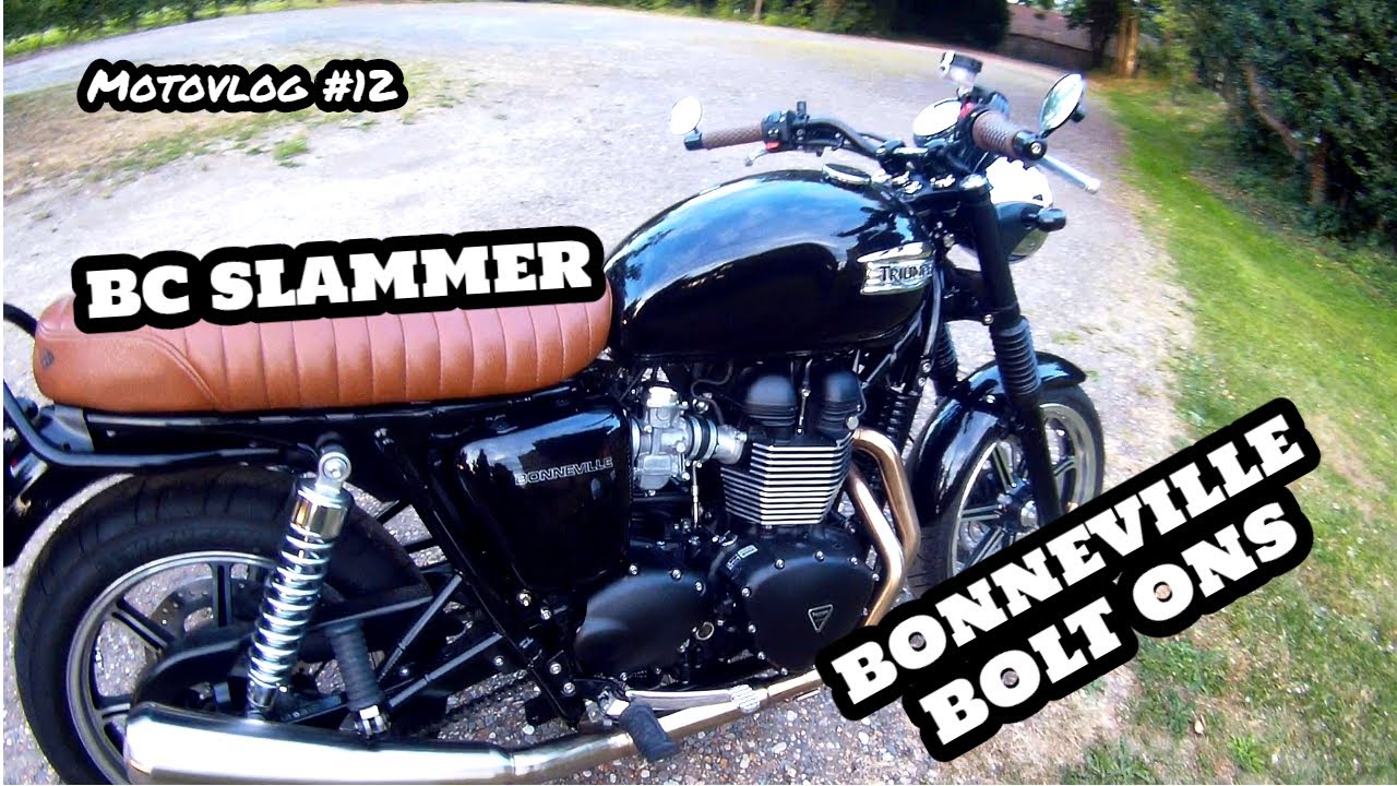 Triumph Bonneville Bolt-On: British Customs Slammer Seat: Motovlog #12
