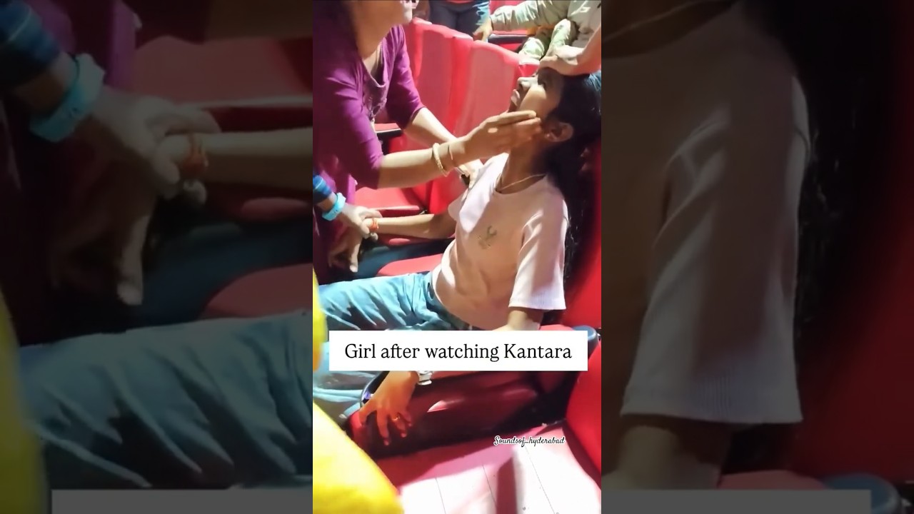 😳Girl After watching  Kantara #kantarachapter1 #rishabshetty #hyderabad #youtubeshorts #viral#reels